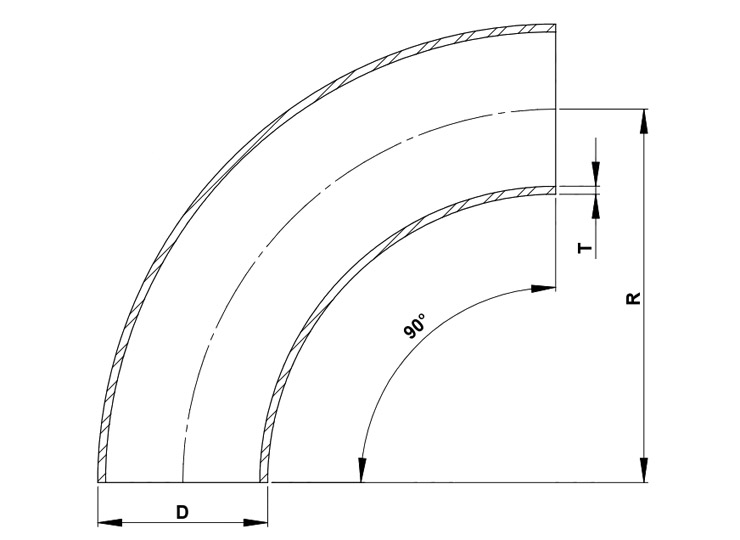 Curva a Saldare 90° Dima 5 – ISO