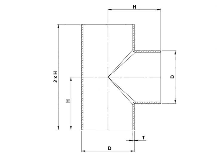 Tee a Saldare – ISO