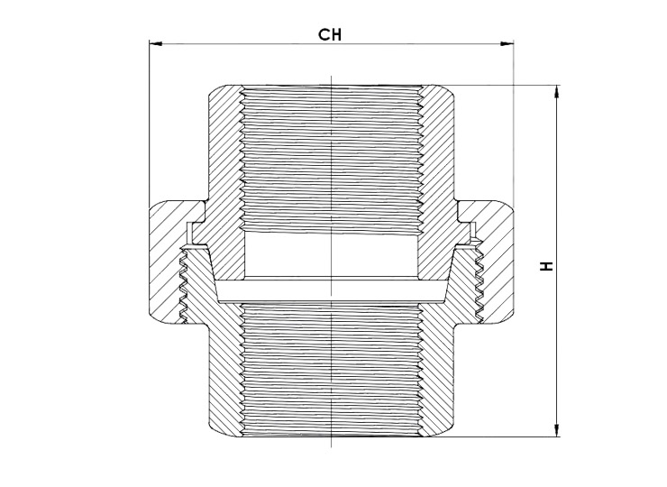 Bocchettone Microfuso FF Sede Piana – F330