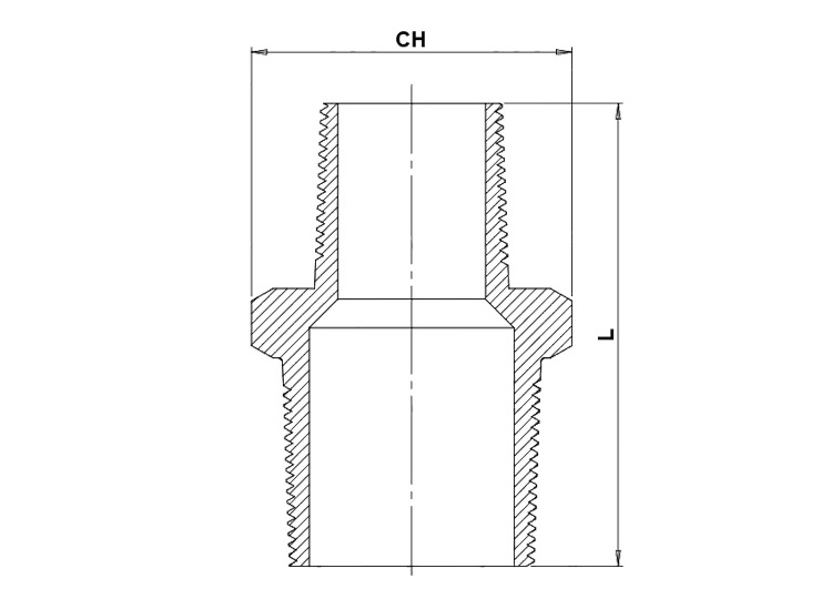 Nipplo Esagonale Ridotto Microfuso – F245